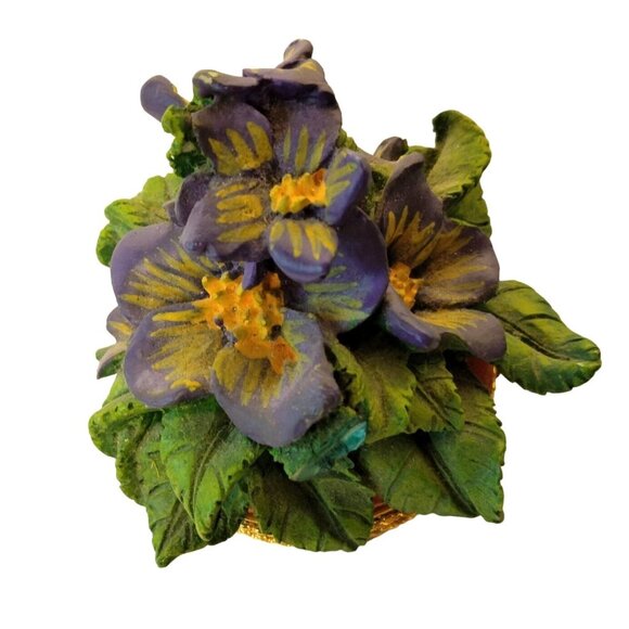 Papel Giftware Mini Pansy Pot Box Trinket Box Thinking Of You Message 1999 - Picture 4 of 8